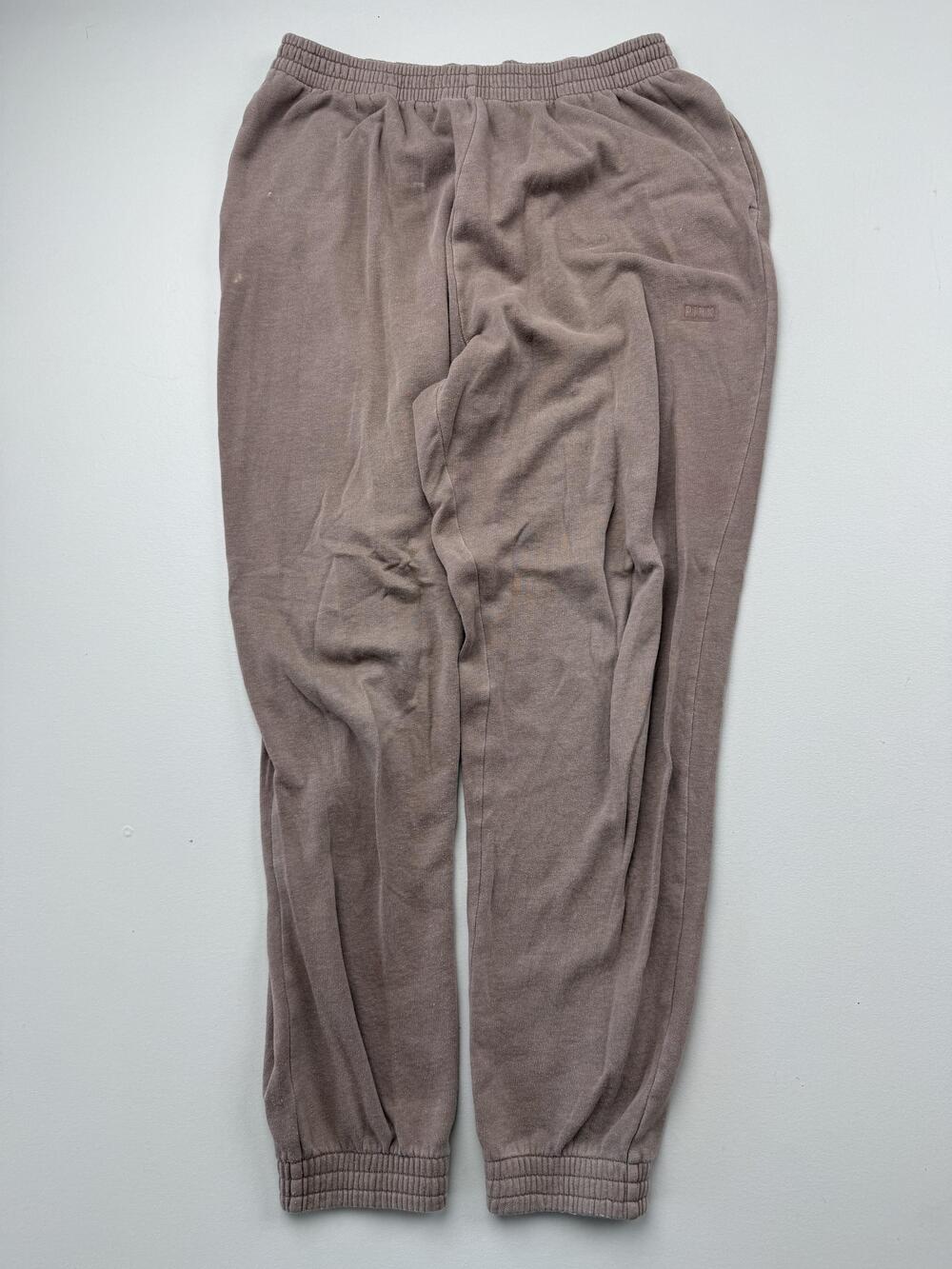 PINK Victoria's Secret Sweatpants Womens M Brown Knit Jogger Elastic Waist